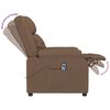vidaXL Fauteuil inclinable &eacute;lectrique Marron Tissu