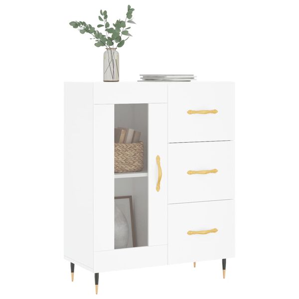 vidaXL Buffet blanc 69,5x34x90 cm bois d'ing&eacute;nierie