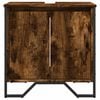 vidaXL Armoire lavabo de salle de bain chêne fumé 60x35x60 cm