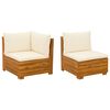vidaXL Ensemble de salon de jardin 2 Pi&egrave;ce Marron Bois d'Acacia Massif