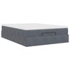 vidaXL Cadre de lit ottoman avec matelas gris fonc&eacute; 140x190 cm velours