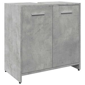 vidaXL Armoire lavabo de salle de bain gris b&eacute;ton 60x33x60 cm