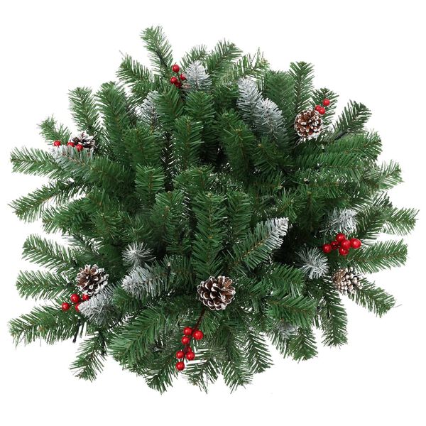vidaXL Arbre de No&euml;l artificiel pr&eacute;-&eacute;clair&eacute; d'all&eacute;e vert 40 cm PVC
