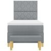 vidaXL Lit &agrave; ressorts avec matelas Gris clair 100 x 200 cm tissu