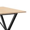vidaXL Table &agrave; manger cadre en X 90x90x75 cm bois de pin massif acier