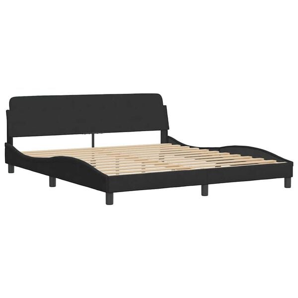 vidaXL Cadre de lit sans matelas noir 180x200 cm velours