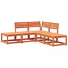 vidaXL Salon de jardin 5 pcs cire marron bois de pin massif