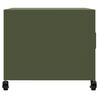 vidaXL Table basse vert olive 68x50x43,5 cm acier
