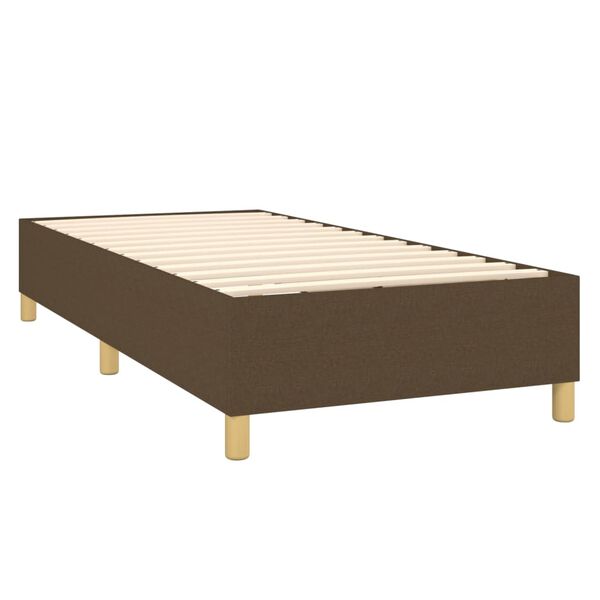 vidaXL Sommier &agrave; lattes de lit avec matelas Marron fonc&eacute; 80x200 cm