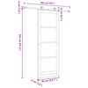 vidaXL Porte coulissante ORKDAL Naturel et Noir 83 x 232 cm