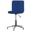 vidaXL Chaise pivotante de salle &agrave; manger Bleu Tissu