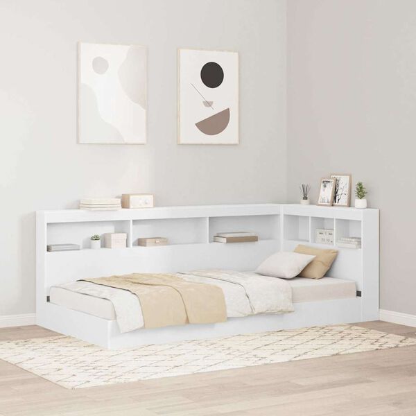 vidaXL Tête de lit de rangement Blanc 80 cm Bois d'ingénierie