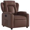 vidaXL Fauteuil inclinable Marron Similicuir