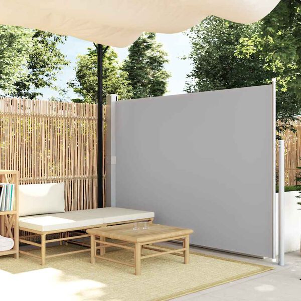 vidaXL Auvent latéral rétractable de patio 160 x 300 cm Gris