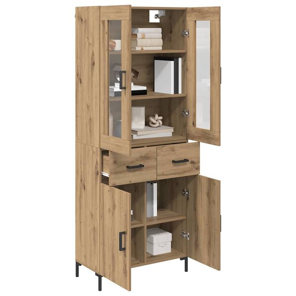 vidaXL Haut Armoire 2 pcs Ch&ecirc;ne artisanal Bois d'ing&eacute;nierie
