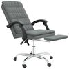 vidaXL Fauteuil inclinable de bureau Gris fonc&eacute; Tissu