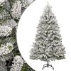 vidaXL Sapin de No&euml;l artificiel &agrave; charni&egrave;res avec neige floqu&eacute;e 270 cm