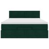 vidaXL Cadre de lit ottoman avec matelas vert fonc&eacute; 140x190 cm velours
