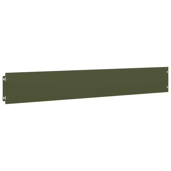 vidaXL Bordures pelouse 50pcs vert olive 15x103cm acier lamin&eacute; &agrave; froid