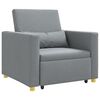 vidaXL Canap&eacute;-lit escamotable simple Gris clair 90 x 165 x 87 cm tissu