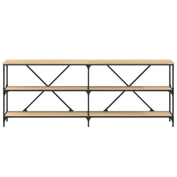 vidaXL Table console chêne sonoma 200x30x75cm bois d'ingénierie et fer