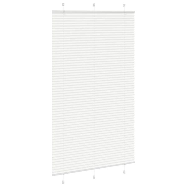 vidaXL Store pliss&eacute; blanc 115x200cm largeur du tissu 114,4cm polyester