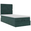 vidaXL Cadre de lit ottoman avec matelas vert foncé 90x190 cm velours