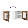 vidaXL Armoire suspendue avec porte 2 pcs Bois ancien 40 x 31 x 40 cm