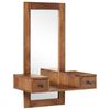 vidaXL Miroir cosm&eacute;tique avec 2 tiroirs Bois solide de Sesham