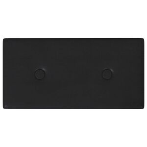 vidaXL T&ecirc;te de lit murale 12 pcs Noir 30 x 15 cm Simili cuir