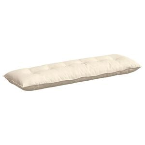 vidaXL Coussin de Dos Cr&egrave;me 160 x 50 cm Tissu en velours c&ocirc;tel&eacute;