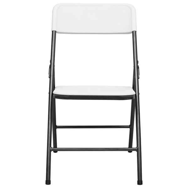 vidaXL Chaises de jardin pliables lot de 4 PEHD Blanc