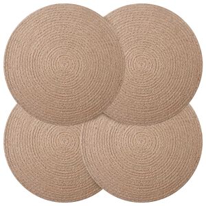 vidaXL Placemets en jute 4 pc Naturel 100 % jute Tossa