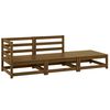 vidaXL Salon de jardin 3 pcs marron miel bois de pin massif