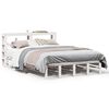 vidaXL Cadre de lit sans matelas blanc 135x190 cm bois de pin massif