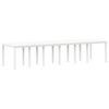vidaXL Ensemble de salle &agrave; manger pour jardin 13 pcs Blanc Rattan Polt