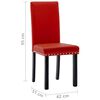 vidaXL Chaises &agrave; manger lot de 2 rouge bordeaux PVC