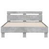 vidaXL Cadre de lit sans matelas gris b&eacute;ton 135x190 cm