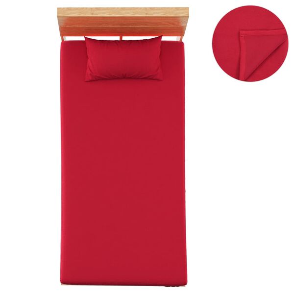 vidaXL Draps de lit 2 pcs Polaire en polyester 100x200 cm Bordeaux