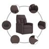 vidaXL Fauteuil inclinable électrique marron foncé tissu