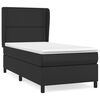 vidaXL Sommier &agrave; lattes de lit avec matelas Noir 90x200 cm Similicuir