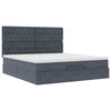 VidaXL Cadre de lit ottoman avec matelas gris fonc&eacute; 160x200cm velours