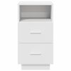 vidaXL Table de chevet avec 2 tiroirs blanc 36x36x68 cm