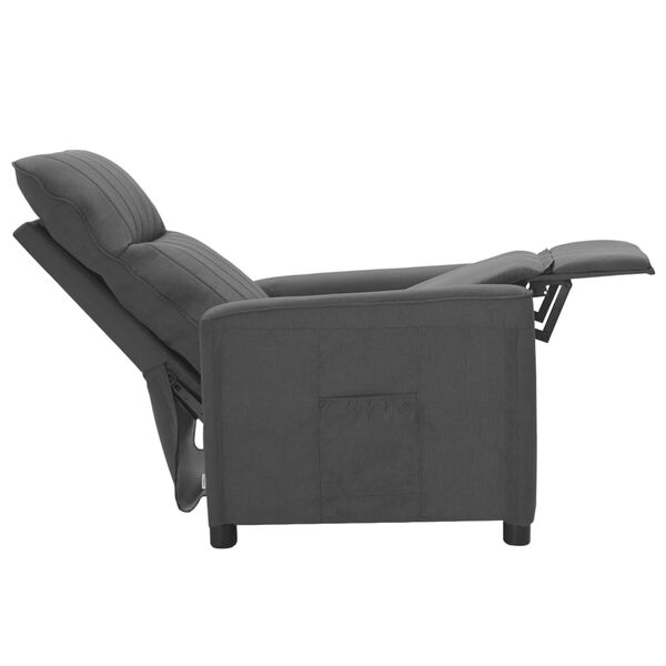 vidaXL Fauteuil inclinable Gris fonc&eacute; Tissu