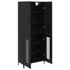 vidaXL Haut Armoire Ch&ecirc;ne noir 69,5 x 34 x 180 cm Bois d'ing&eacute;nierie