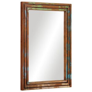 vidaXL Miroir salle de bain 50x70 cm bois massif d'acacia et verre