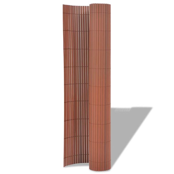 vidaXL Cl&ocirc;ture de jardin Marron 150 x 500 cm PVC
