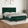 vidaXL Sommier &agrave; lattes de lit et matelas Vert fonc&eacute; 160x200cm Velours