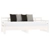vidaXL Lit coulissant sans matelas blanc 2x(80x200)cm