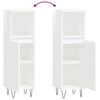 vidaXL Armoire de salle de bain blanc brillant 30x30x100 cm